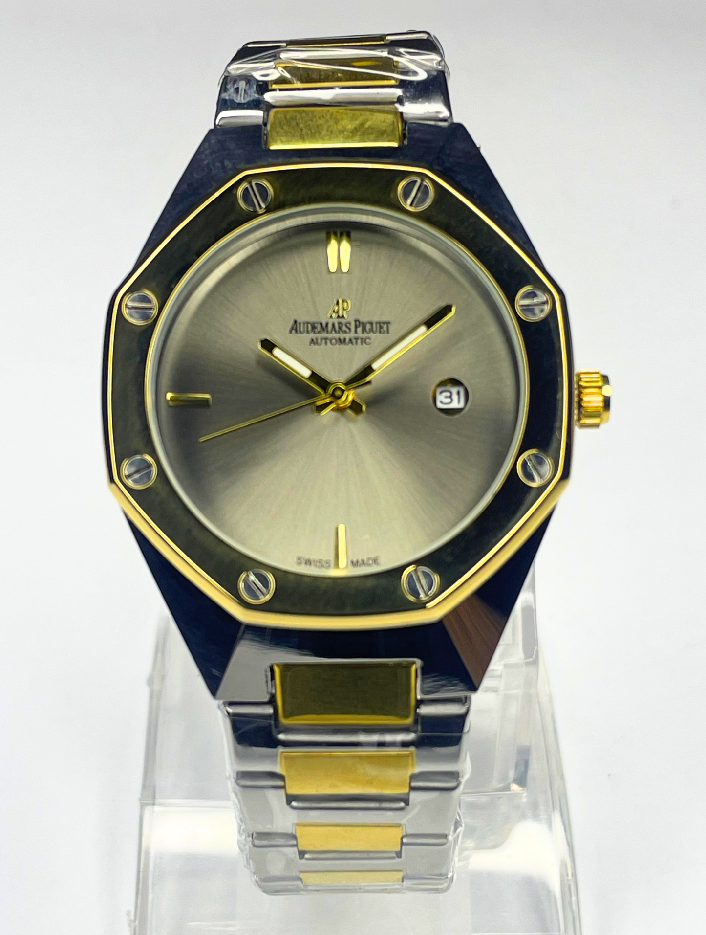 Audemars Piguet AP - Royal Oak - Beige Dial - Two Tone Chain