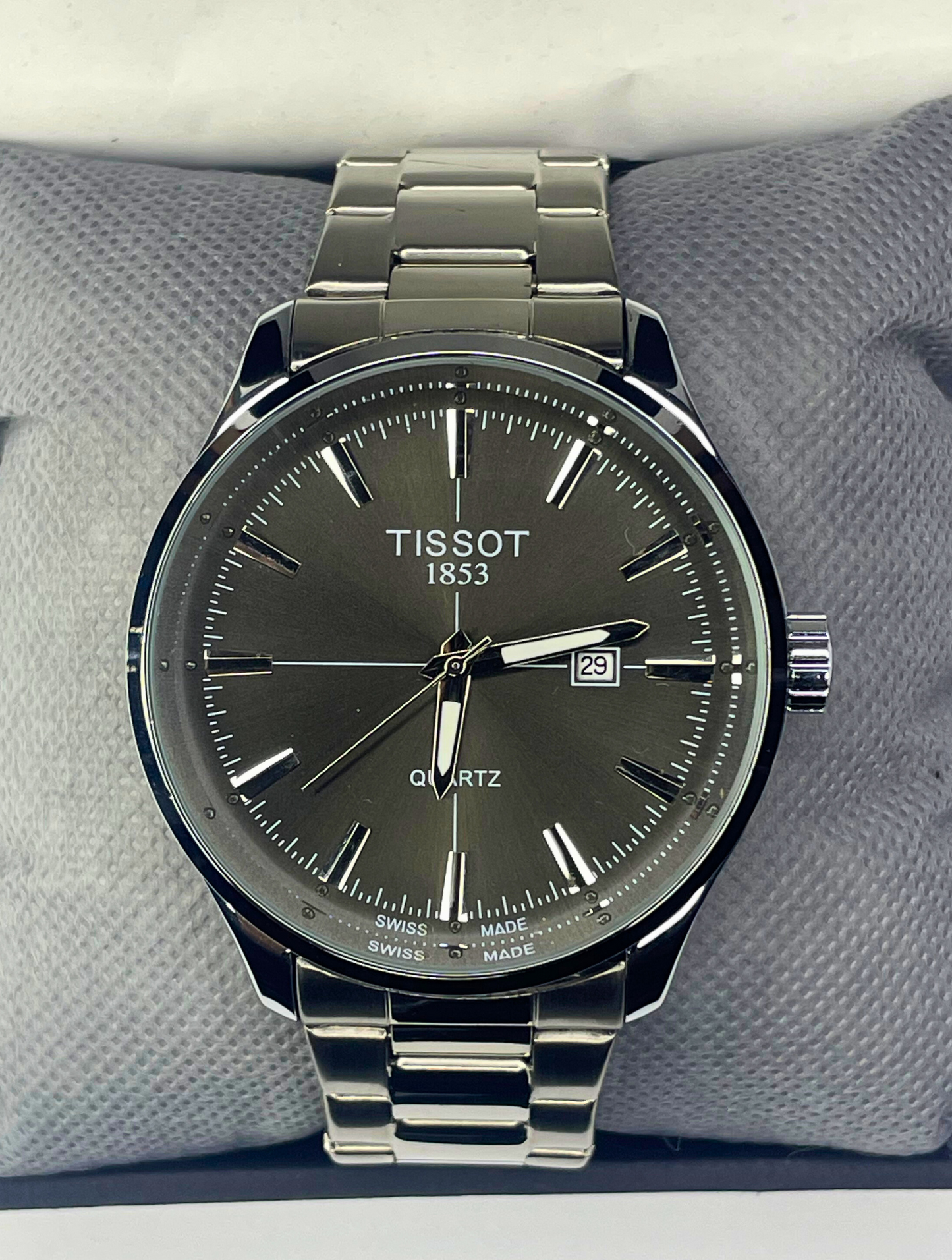 Tissot 1853 - Black Dial - Silver Chain