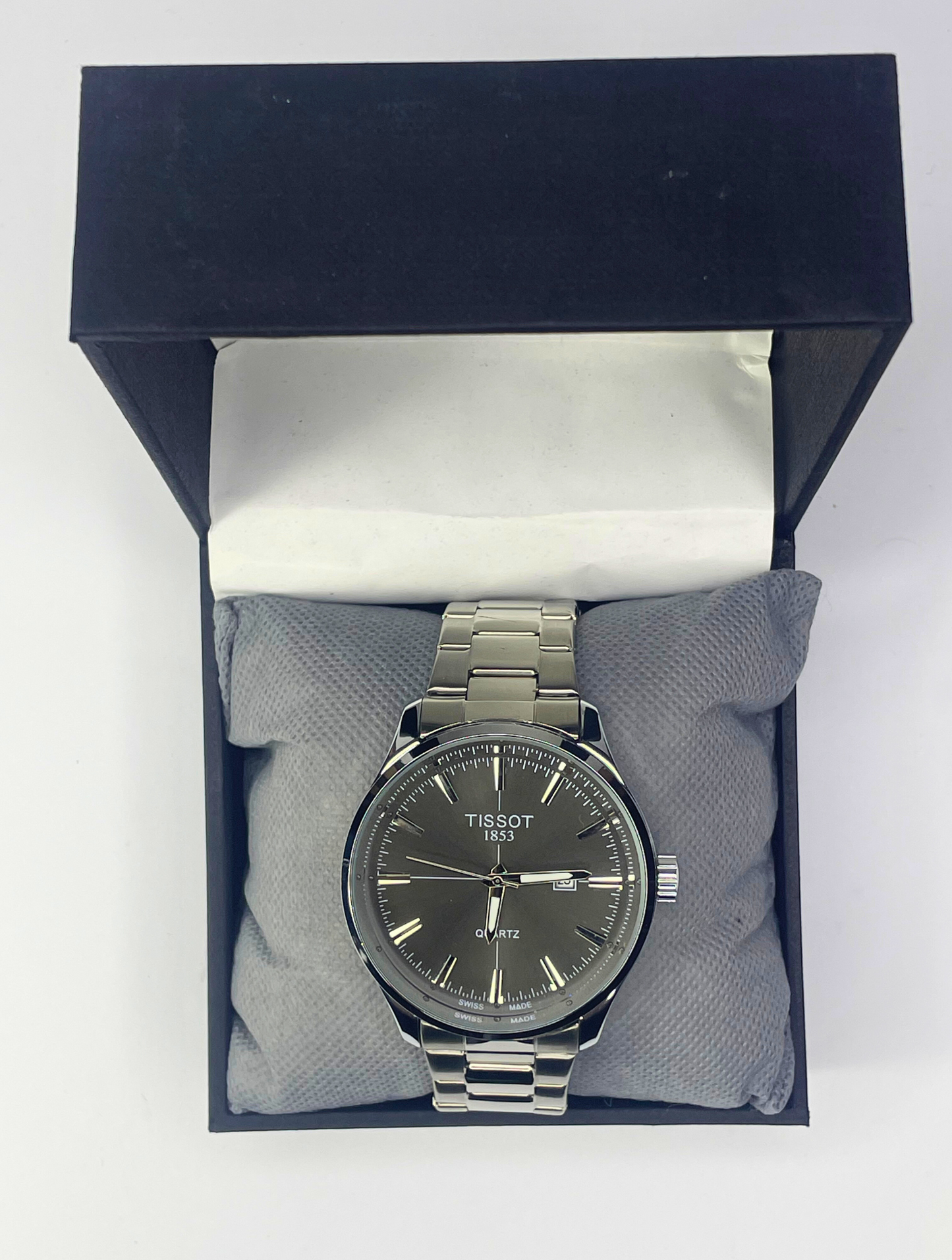 Tissot 1853 - Black Dial - Silver Chain