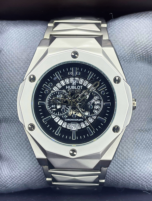 Hublot Aerofusion Chronograph - Black Dial - Diamond Cut