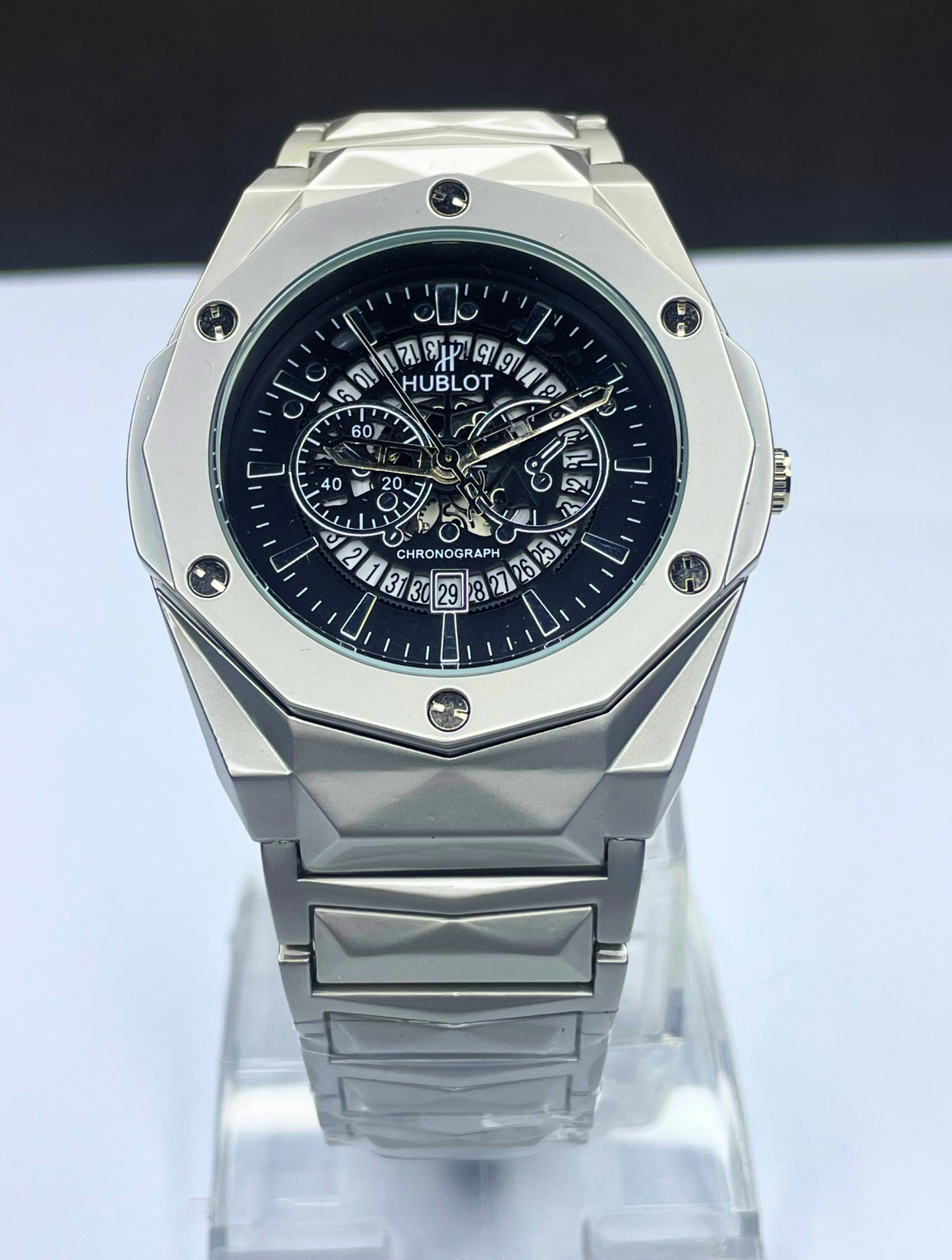 Hublot Aerofusion Chronograph - Black Dial - Diamond Cut