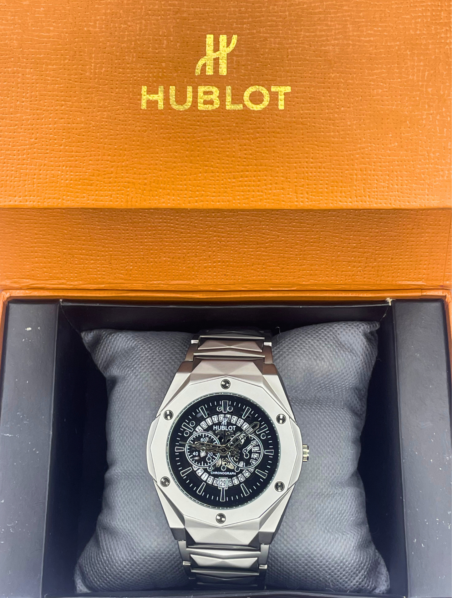 Hublot Aerofusion Chronograph - Black Dial - Diamond Cut