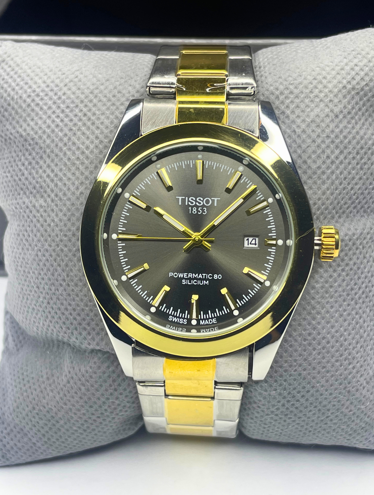 Tissot - Gentlemen Series - Powermatic 80 Silicium - Black Dial - Two Tone Chain
