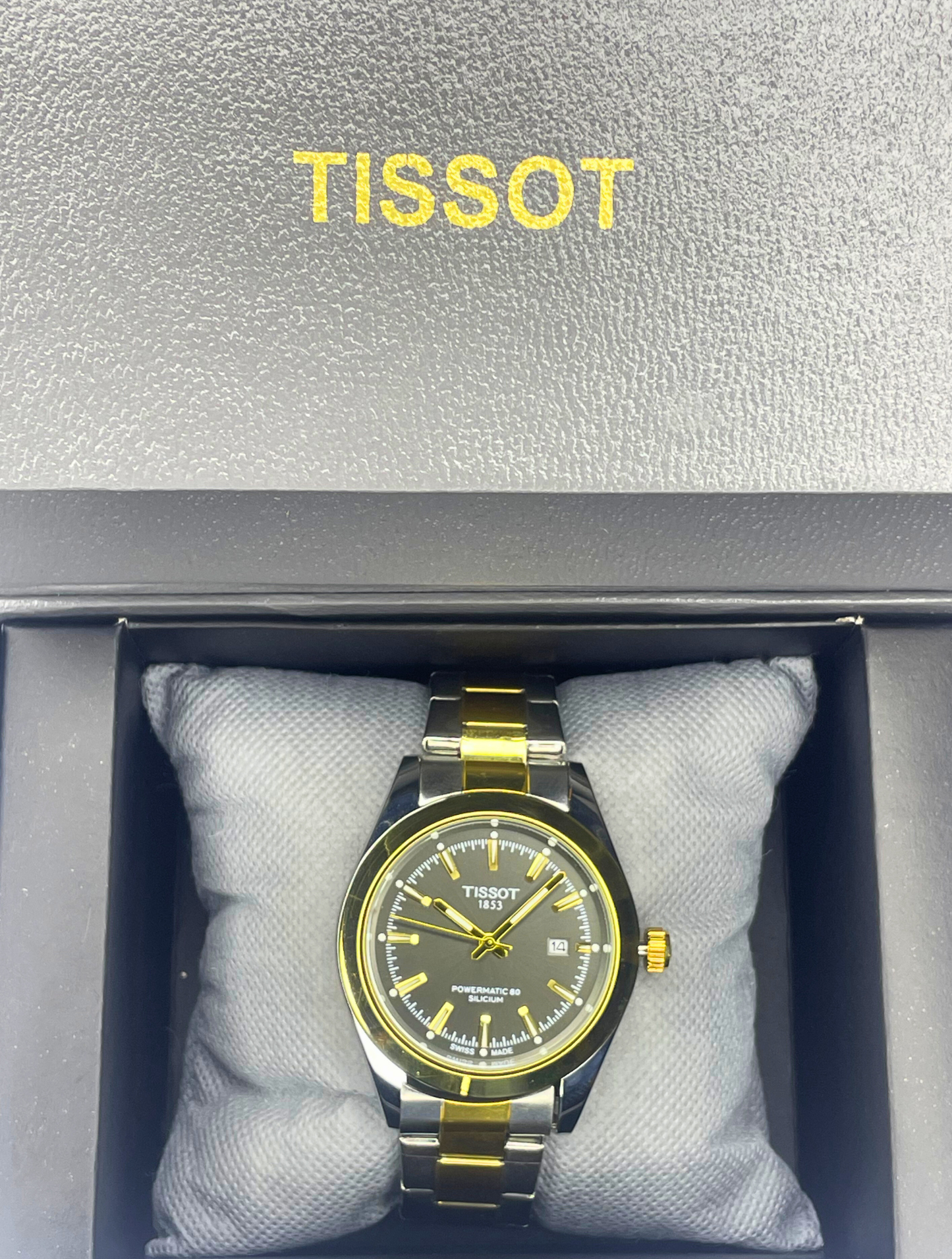 Tissot - Gentlemen Series - Powermatic 80 Silicium - Black Dial - Two Tone Chain