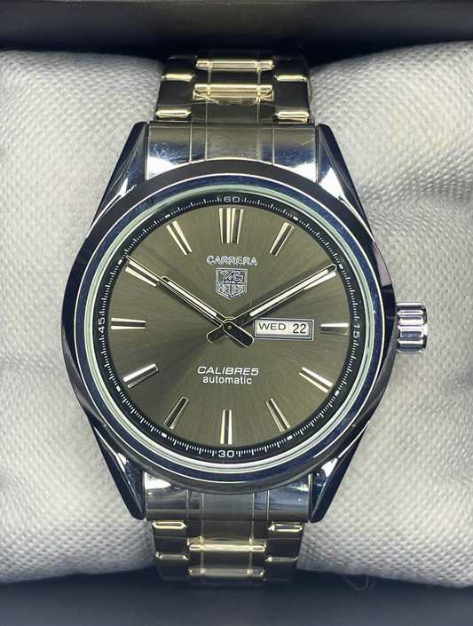 Tag Heuer - Carrera Calibre 5 - Black Dial - Silver Chain