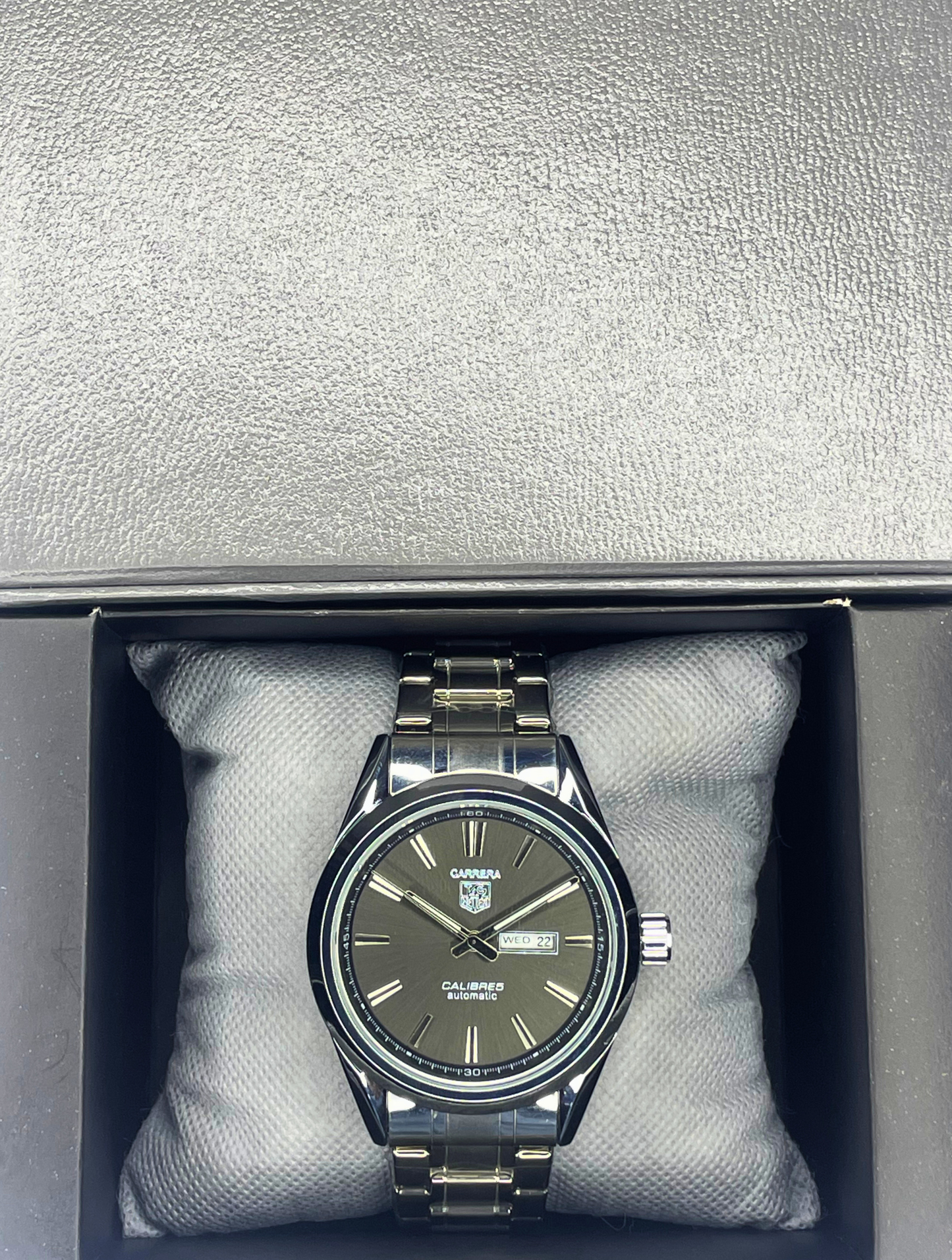 Tag Heuer - Carrera Calibre 5 - Black Dial - Silver Chain