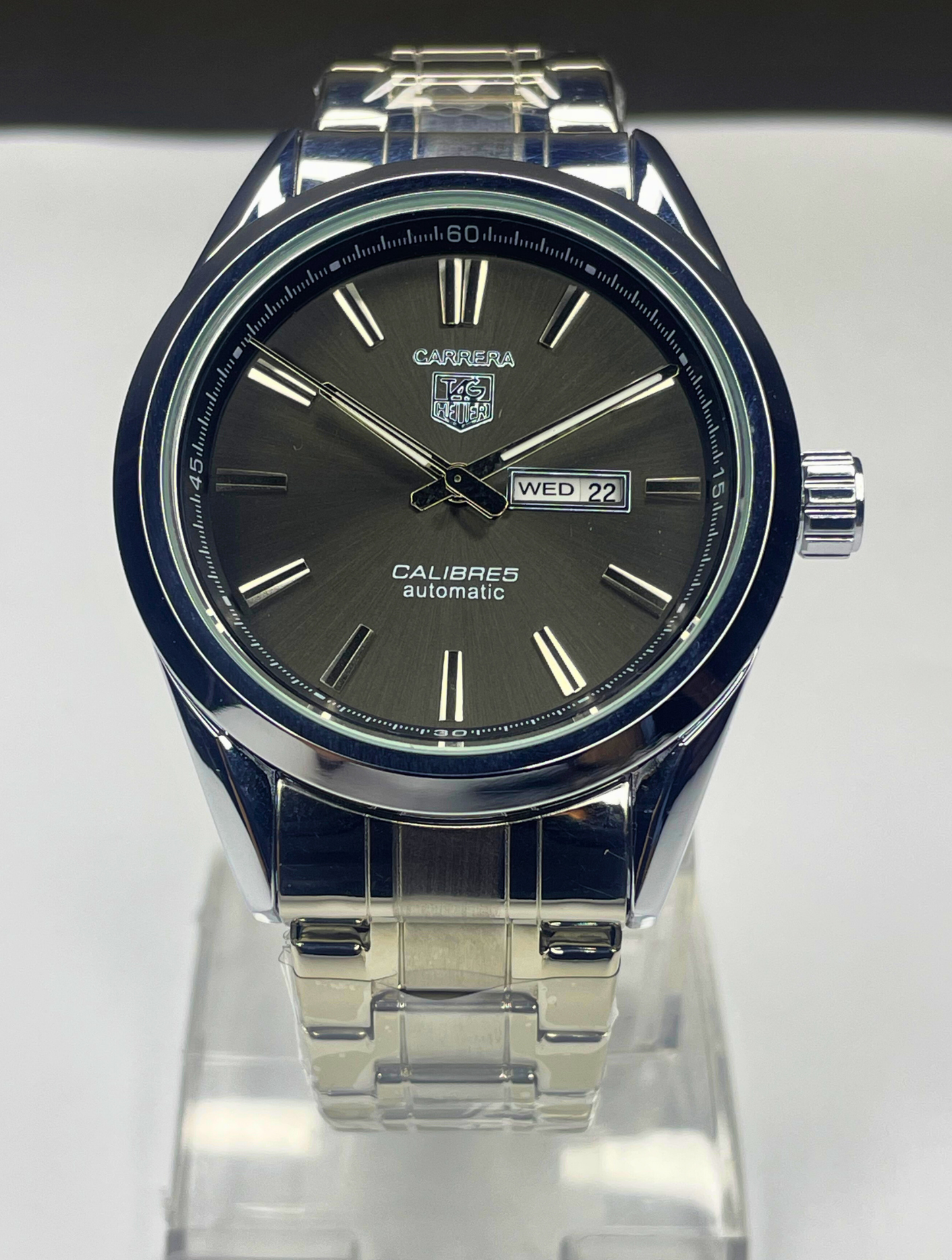 Tag Heuer - Carrera Calibre 5 - Black Dial - Silver Chain