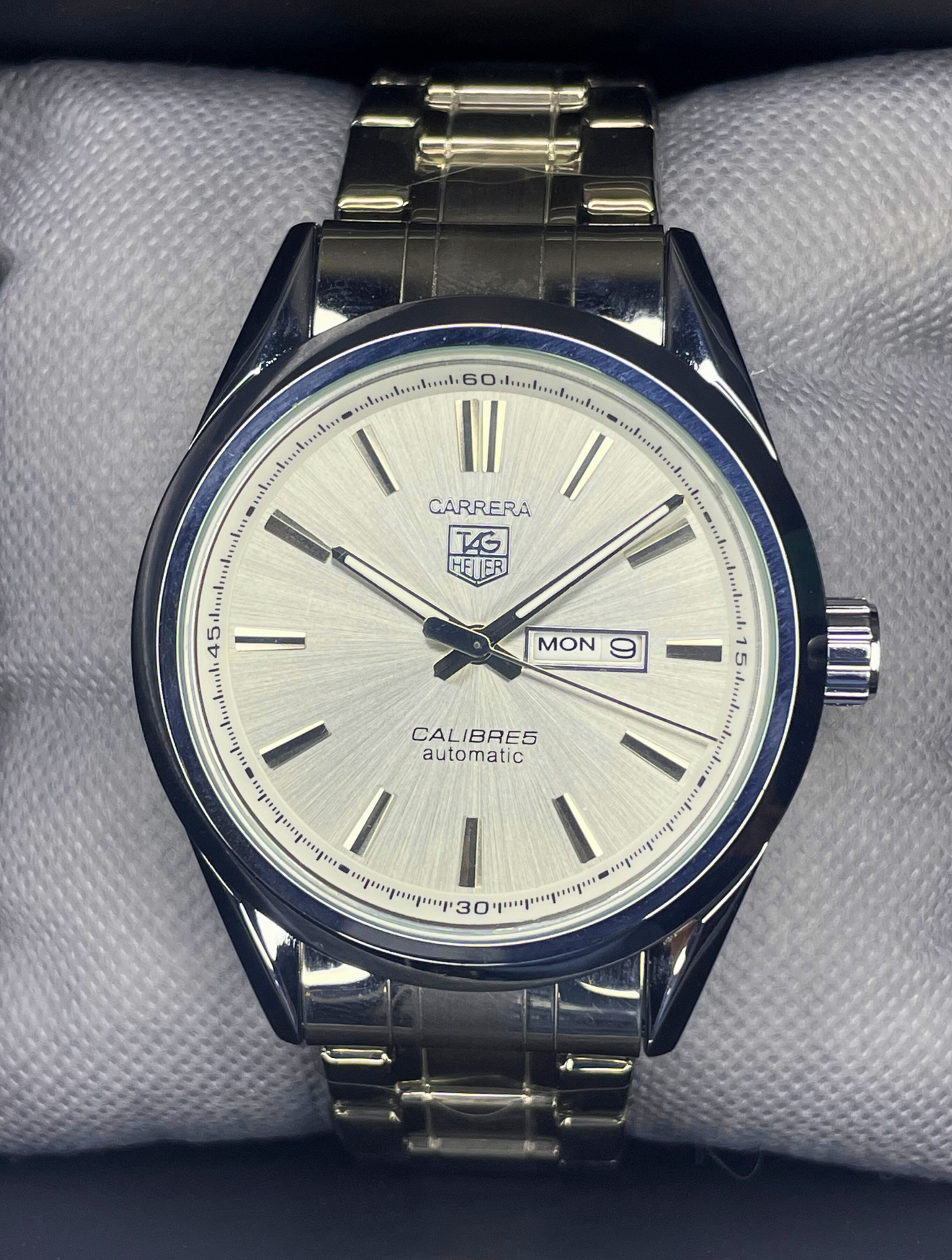 Tag Heuer - Carrera Calibre 5 - Off White Dial - Silver Chain